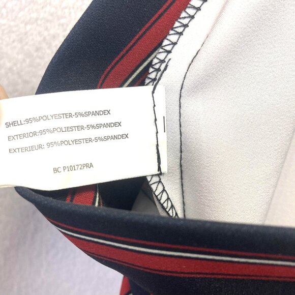 Insight Wide Leg Pants Womens 16 Navy Red Stripe High Rise Stretch Flowy Office - Picture 5 of 15